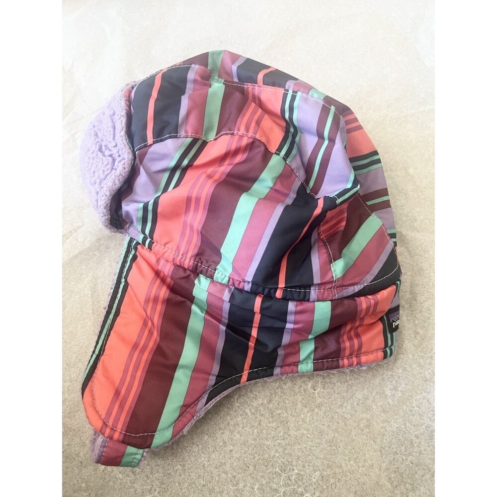 Patagonia Infant Baby Girl Shelled Winter Hat Sherpa Lined Size XS 0-6 Months